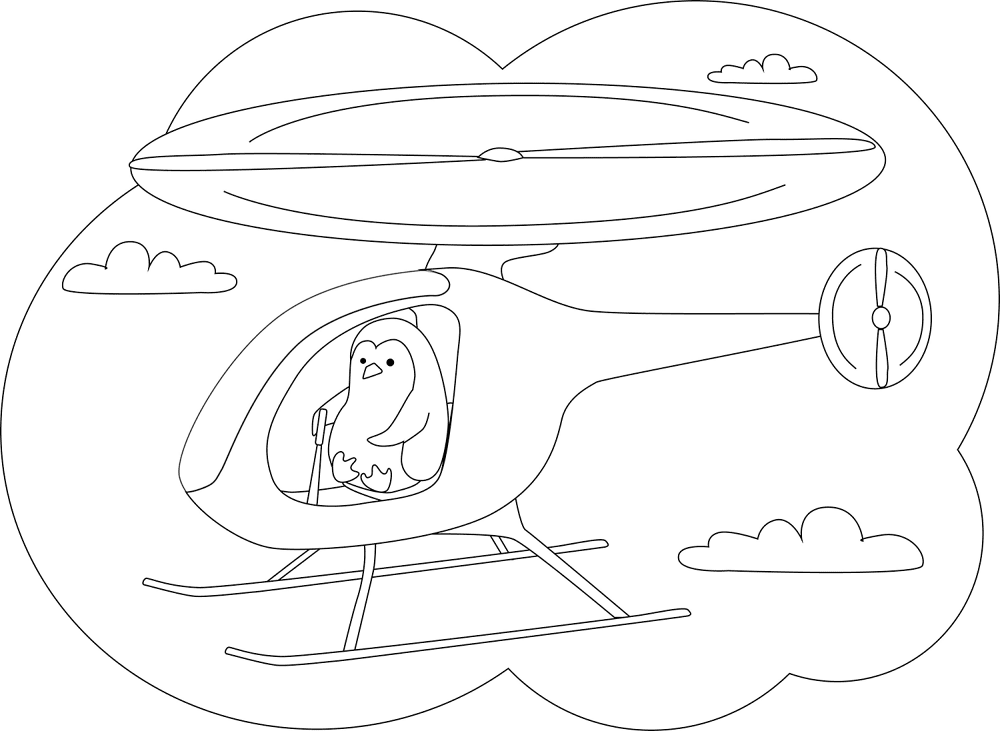 Desenho de Pinguins para colorir