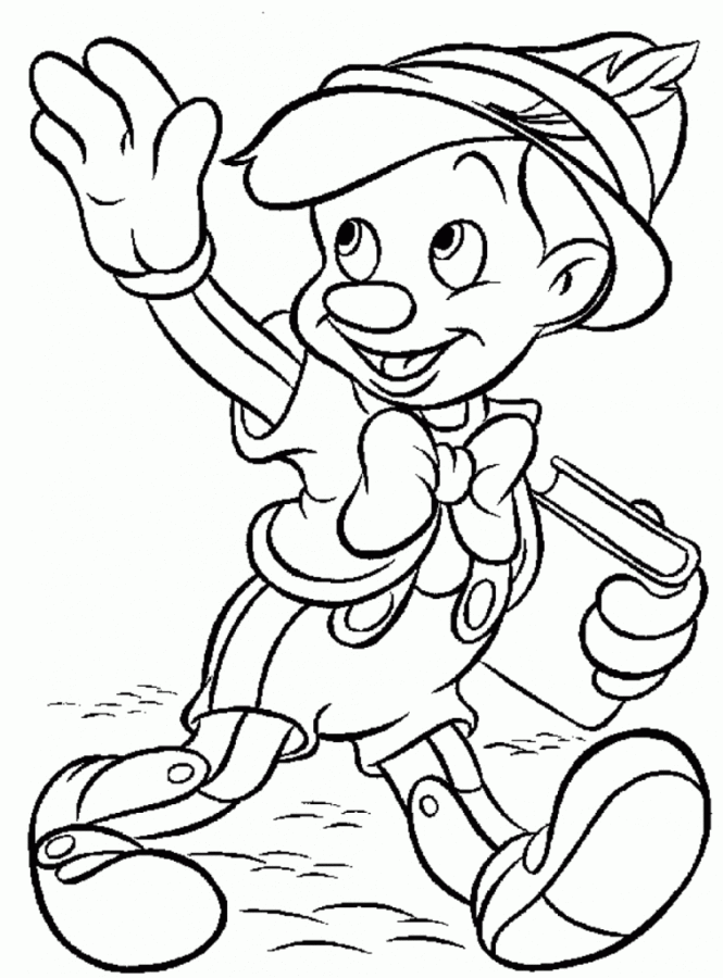 Desenho de Pinoquio para colorir e imprimir: número 11