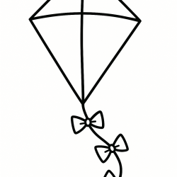 Desenho de Pipa para colorir e imprimir: número 2