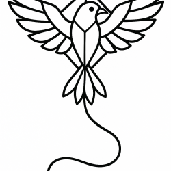 Desenho de Pipa para colorir e imprimir: número 3