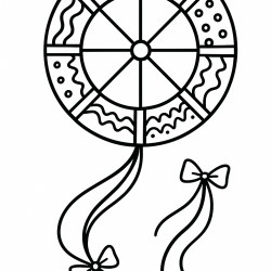 Desenho de Pipa para colorir e imprimir: número 4
