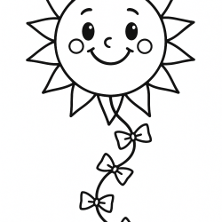 Desenho de Pipa para colorir e imprimir: número 5