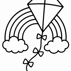 Desenho de Pipa para colorir e imprimir: número 7