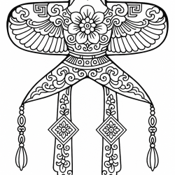 Desenho de Pipa para colorir e imprimir: número 8