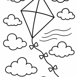 Desenho de Pipa para colorir e imprimir: número 10