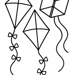 Desenho de Pipa para colorir e imprimir: número 12