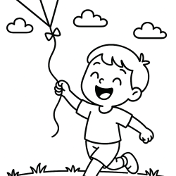 Desenho de Pipa para colorir e imprimir: número 13