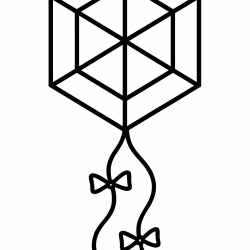 Desenho de Pipa para colorir e imprimir: número 15