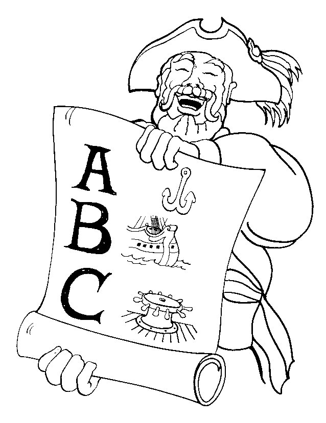 Desenho de Piratas para colorir e imprimir: número 2