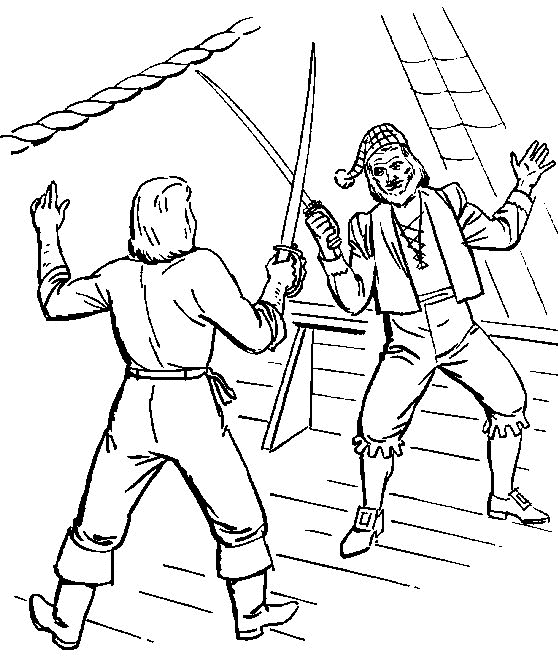 Desenho de Piratas para colorir e imprimir: número 13