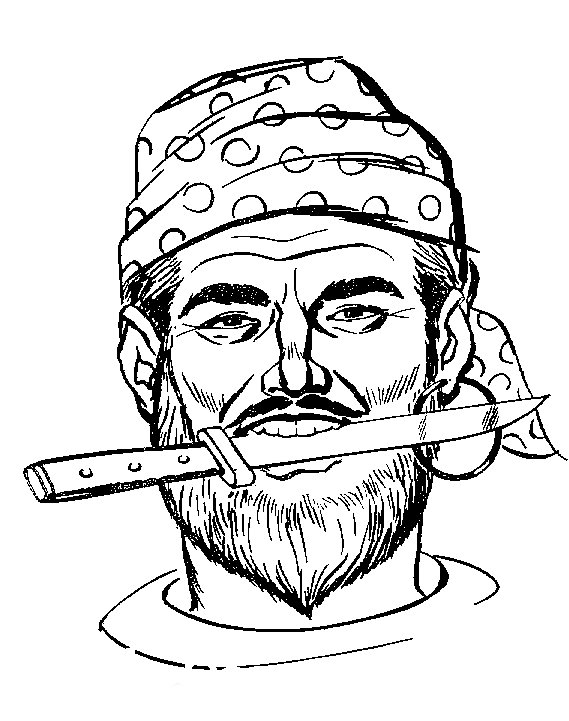 Desenho de Piratas para colorir e imprimir: número 14