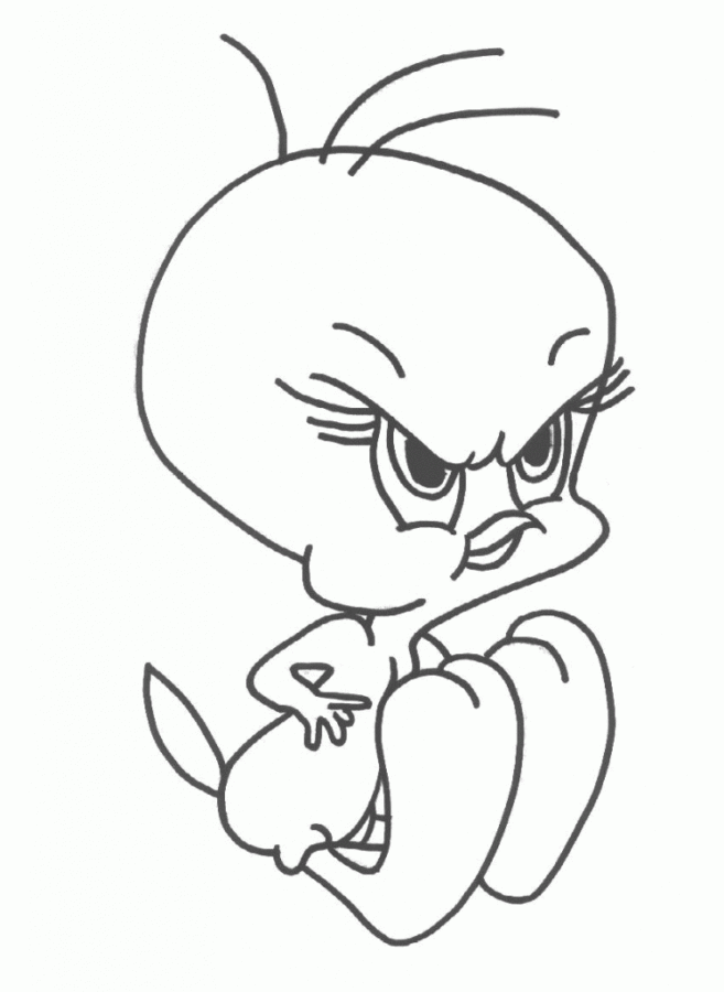 Desenho de Piu Piu para colorir e imprimir: número 1