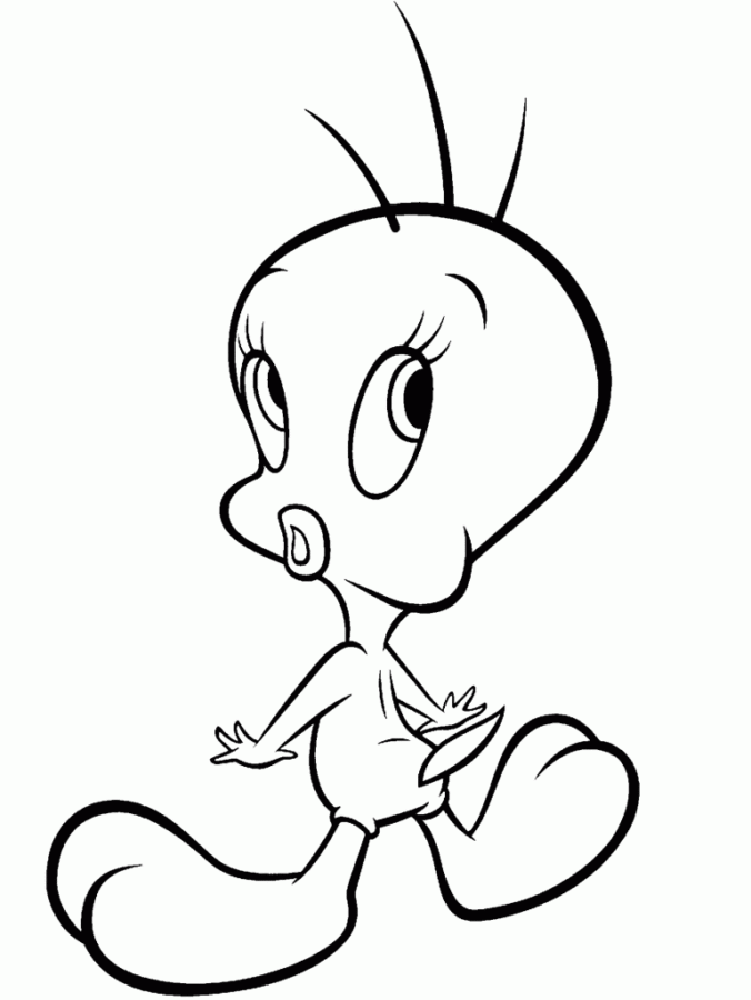 Desenho de Piu Piu para colorir e imprimir: número 6