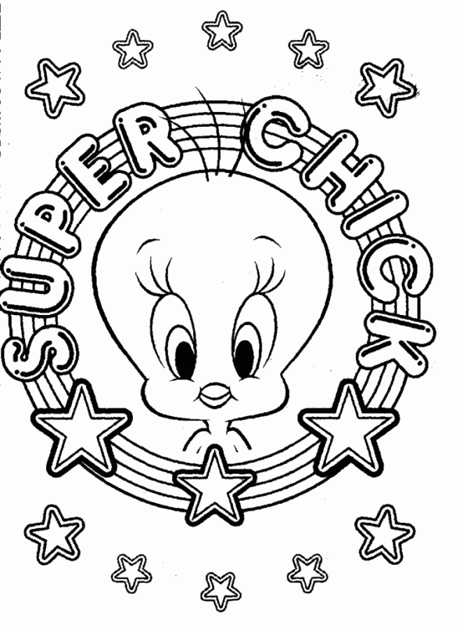 Desenho de Piu Piu para colorir e imprimir: número 7