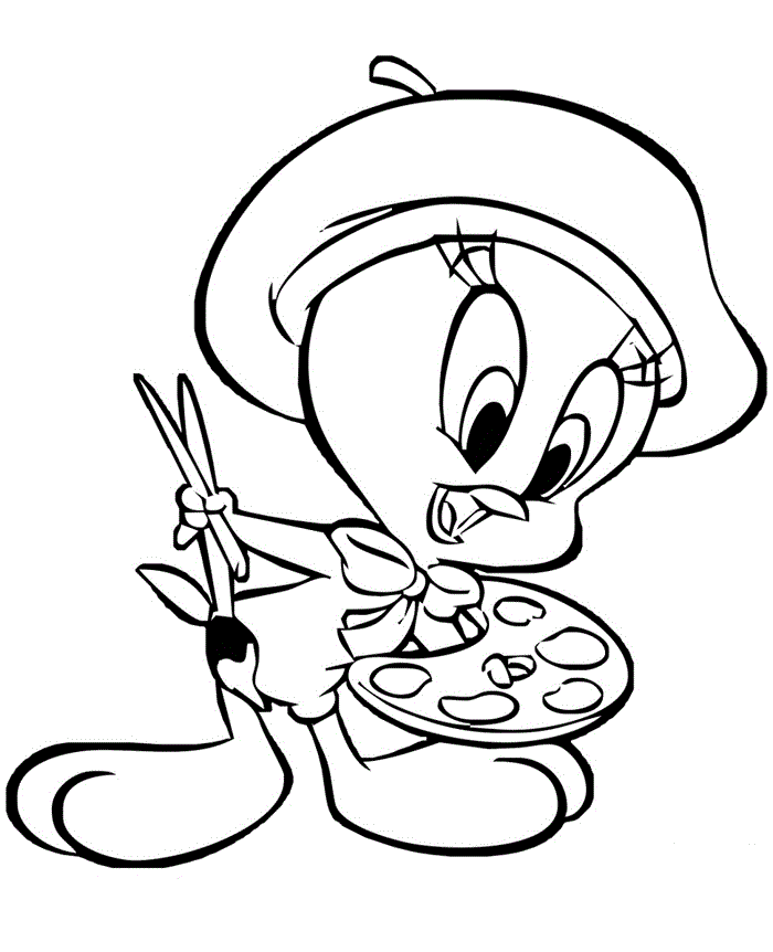Desenho de Piu Piu para colorir e imprimir: número 12