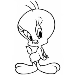 Desenho de Piu Piu para colorir e imprimir: número 17