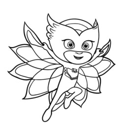 Desenho de Pj Masks para colorir e imprimir: número 5