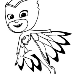 Desenho de Pj Masks para colorir e imprimir: número 7