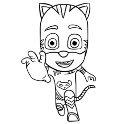 Desenho de Pj Masks para colorir e imprimir: número 9