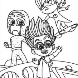 Desenho de Pj Masks para colorir e imprimir: número 11