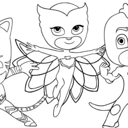 Desenho de Pj Masks para colorir e imprimir: número 12
