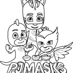 Desenho de Pj Masks para colorir e imprimir: número 13