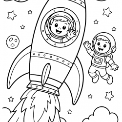 Desenho de Planetas para colorir e imprimir: número 2