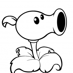 Desenho de Plants Vs Zombies para colorir e imprimir: número 2