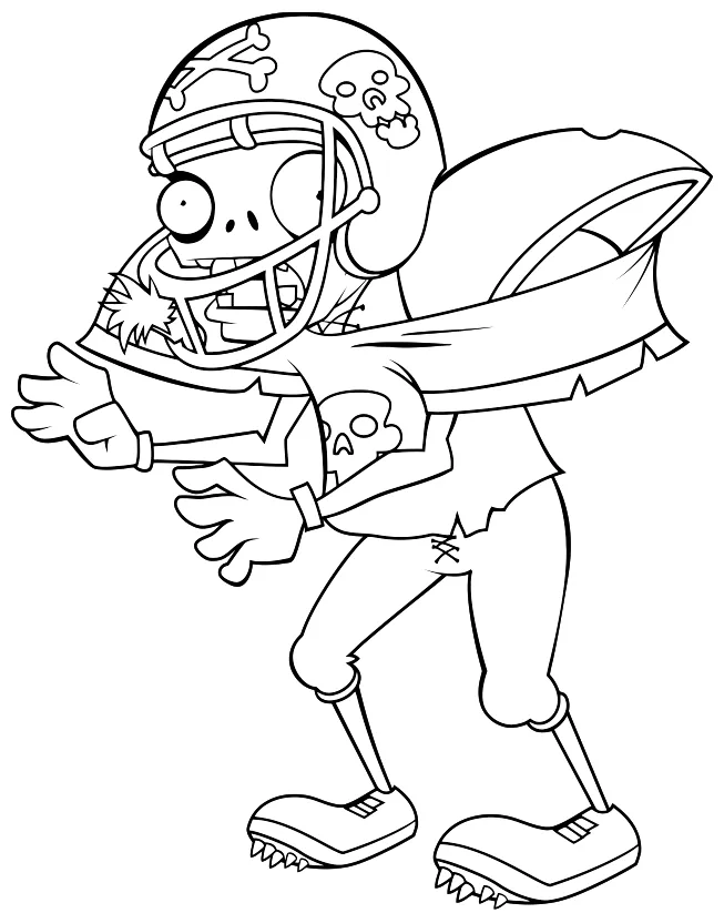 Desenho de Plants Vs Zombies para colorir e imprimir: número 3