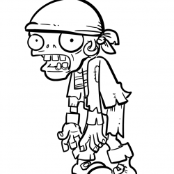 Desenho de Plants Vs Zombies para colorir e imprimir: número 5