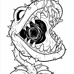 Desenho de Plants Vs Zombies para colorir e imprimir: número 6