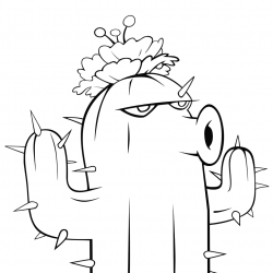 Desenho de Plants Vs Zombies para colorir e imprimir: número 8