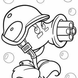 Desenho de Plants Vs Zombies para colorir e imprimir: número 9
