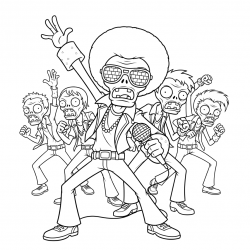 Desenho de Plants Vs Zombies para colorir e imprimir: número 10