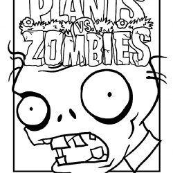 Desenho de Plants Vs Zombies para colorir e imprimir: número 11