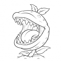 Desenho de Plants Vs Zombies para colorir e imprimir: número 12
