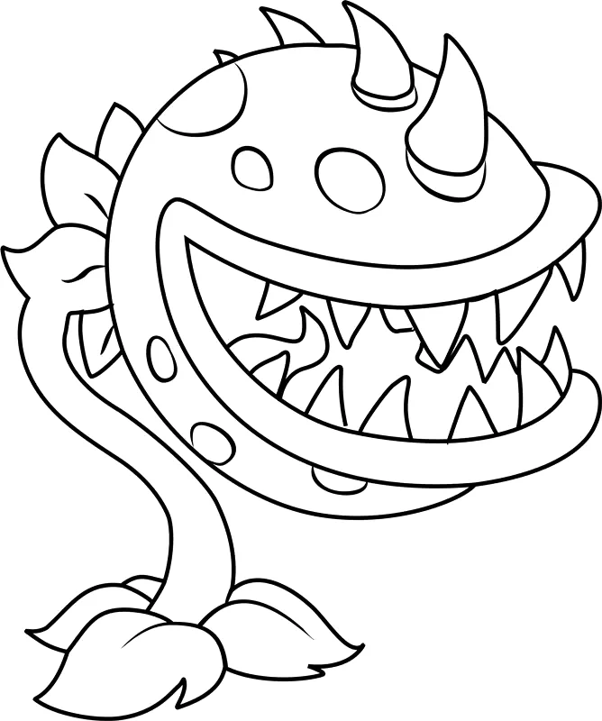 Desenho de Plants Vs Zombies para colorir e imprimir: número 13