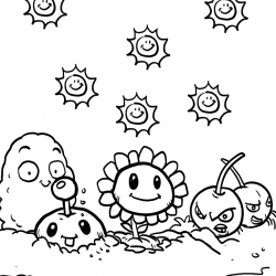 Desenho de Plants Vs Zombies para colorir e imprimir: número 14