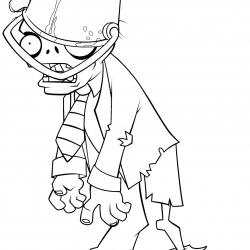 Desenho de Plants Vs Zombies para colorir e imprimir: número 15
