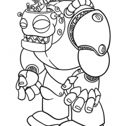 Desenho de Plants Vs Zombies para colorir e imprimir: número 17