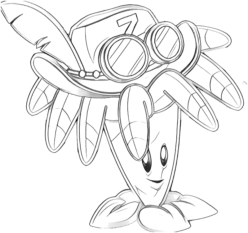 Desenho de Plants Vs Zombies para colorir e imprimir: número 18