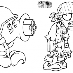 Desenho de Plants Vs Zombies para colorir e imprimir: número 20