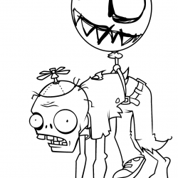 Desenho de Plants Vs Zombies para colorir e imprimir: número 21