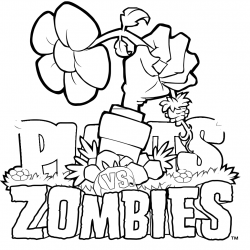 Desenho de Plants Vs Zombies para colorir e imprimir: número 22