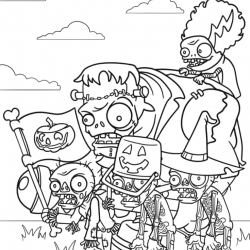 Desenho de Plants Vs Zombies para colorir e imprimir: número 23