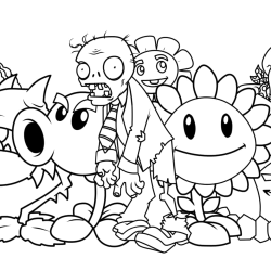Desenho de Plants Vs Zombies para colorir e imprimir: número 24