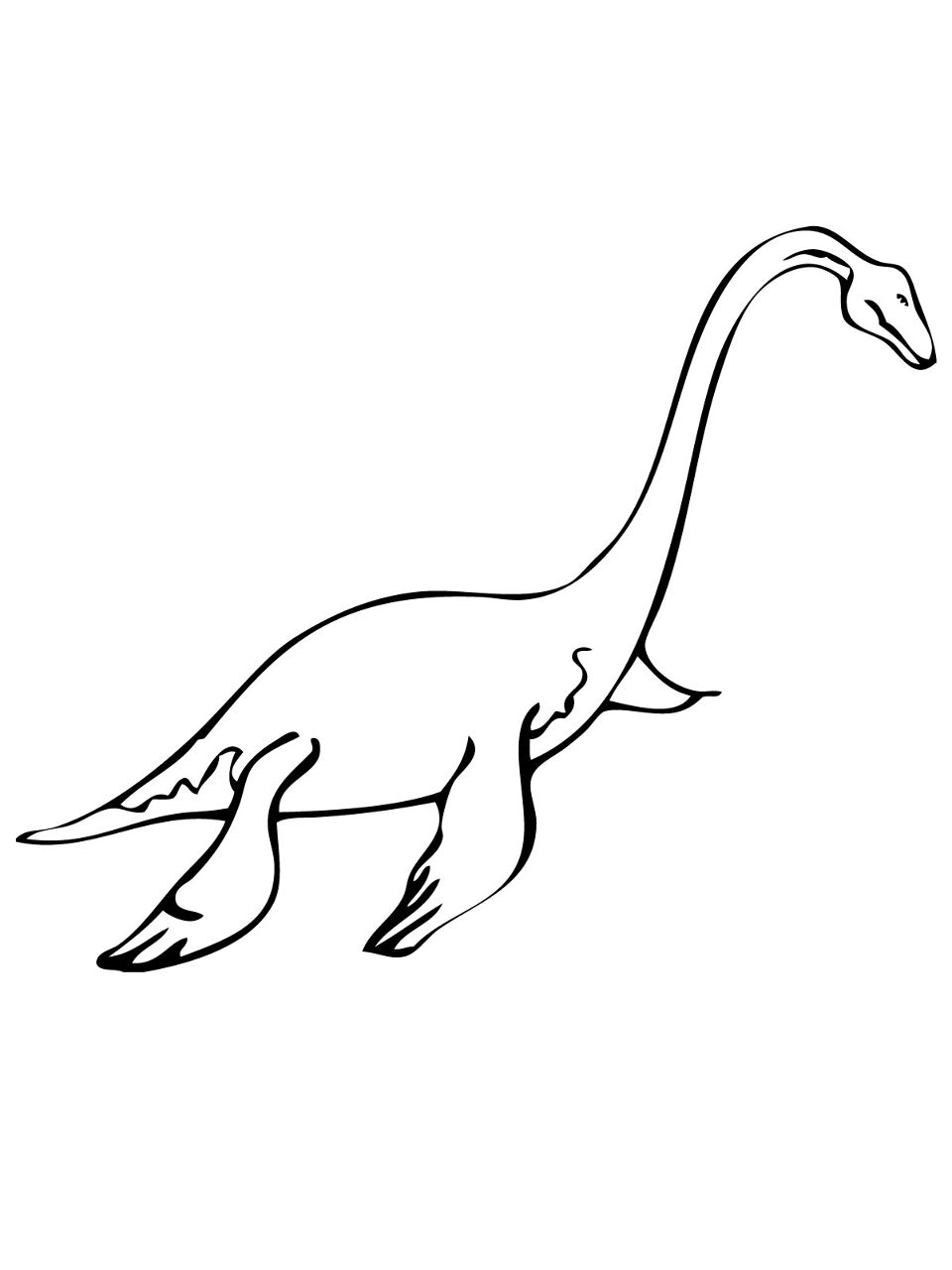 Desenho de Plesiossauro para colorir e imprimir: número 8