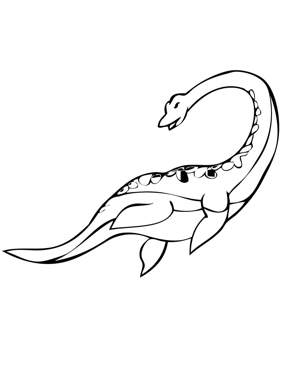 Desenho de Plesiossauro para colorir e imprimir: número 9