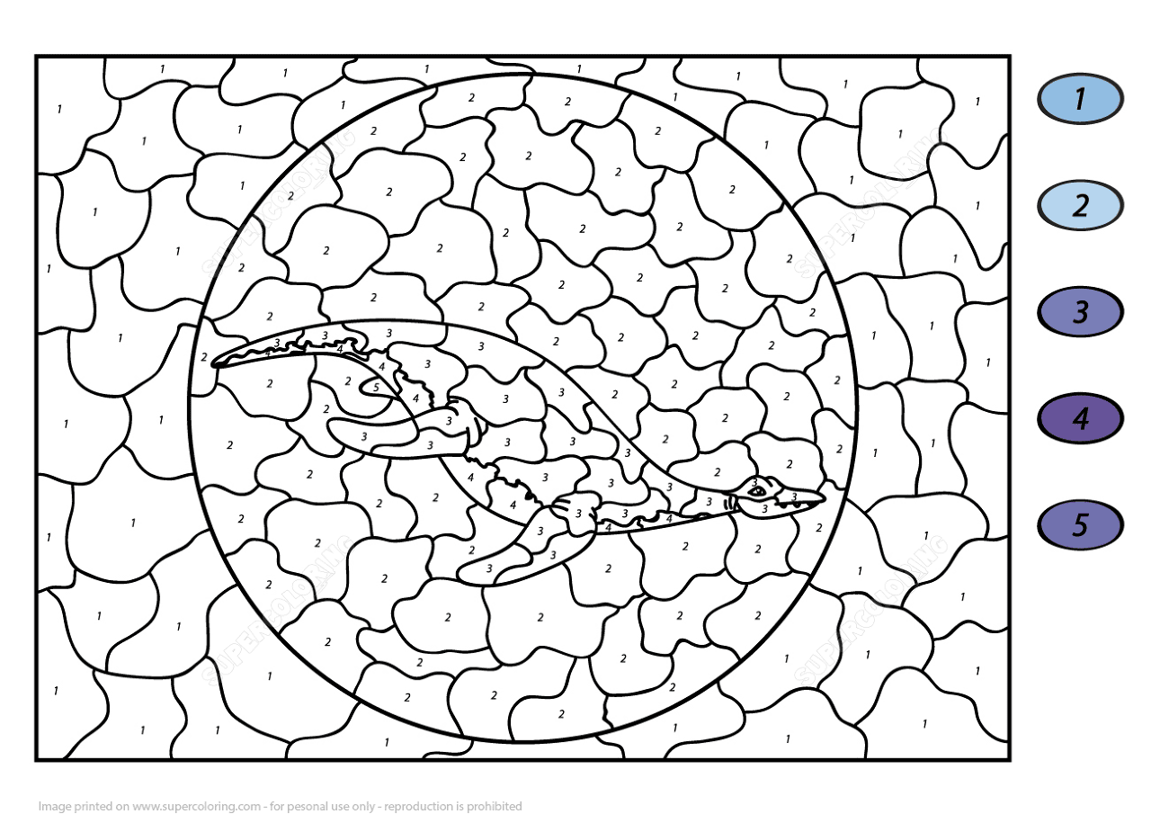 Desenho de Plesiossauro para colorir e imprimir: número 10
