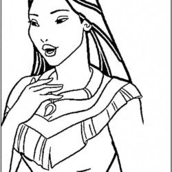 Desenho de Pocahontas para colorir e imprimir: número 7